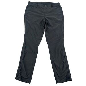 Kuhl Women's Size 12 Gray Hiking Pants Ruched Ankle Outdoor Travel Zip Pocket